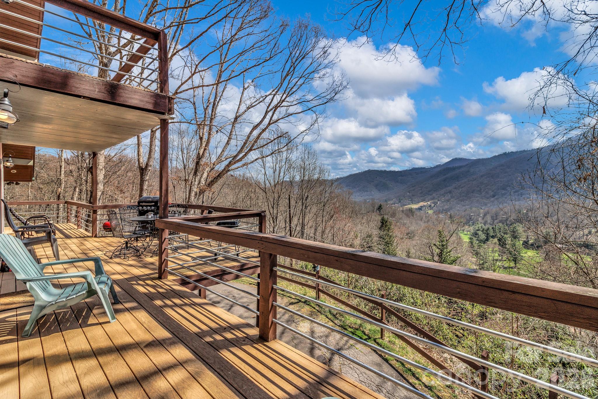 80 Hidden Falls Road Maggie Valley, NC 28751 - Photo 1 of 47 a view of balcony with wooden floor
