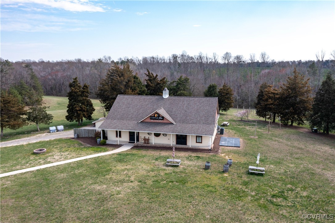 18185 Narrow Path Trail Doswell, VA 23047 - Photo 7 of 48 an aerial view of a house with a yard and a large tree