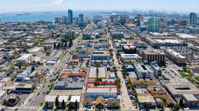 an aerial view of a city