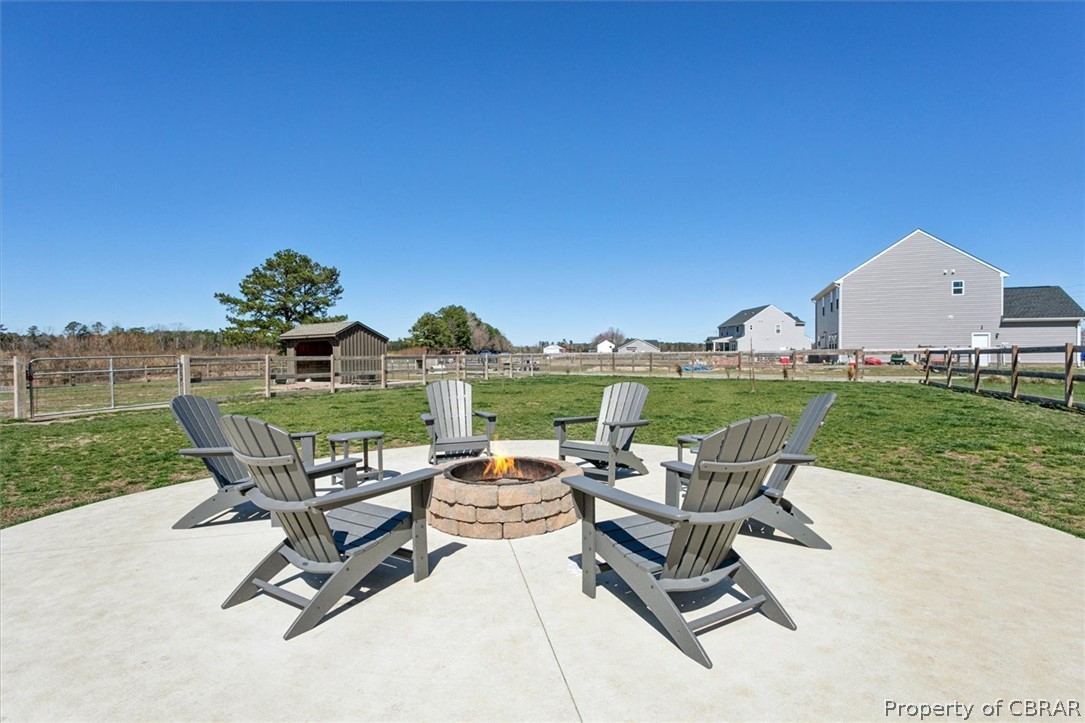 2051 Holland Corner Road Suffolk, VA 23437 - Photo 42 of 50 View of patio / terrace featuring a fire pit