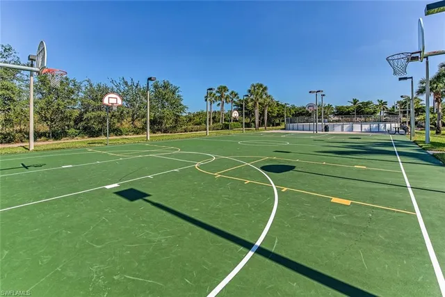 a view of a basketball court