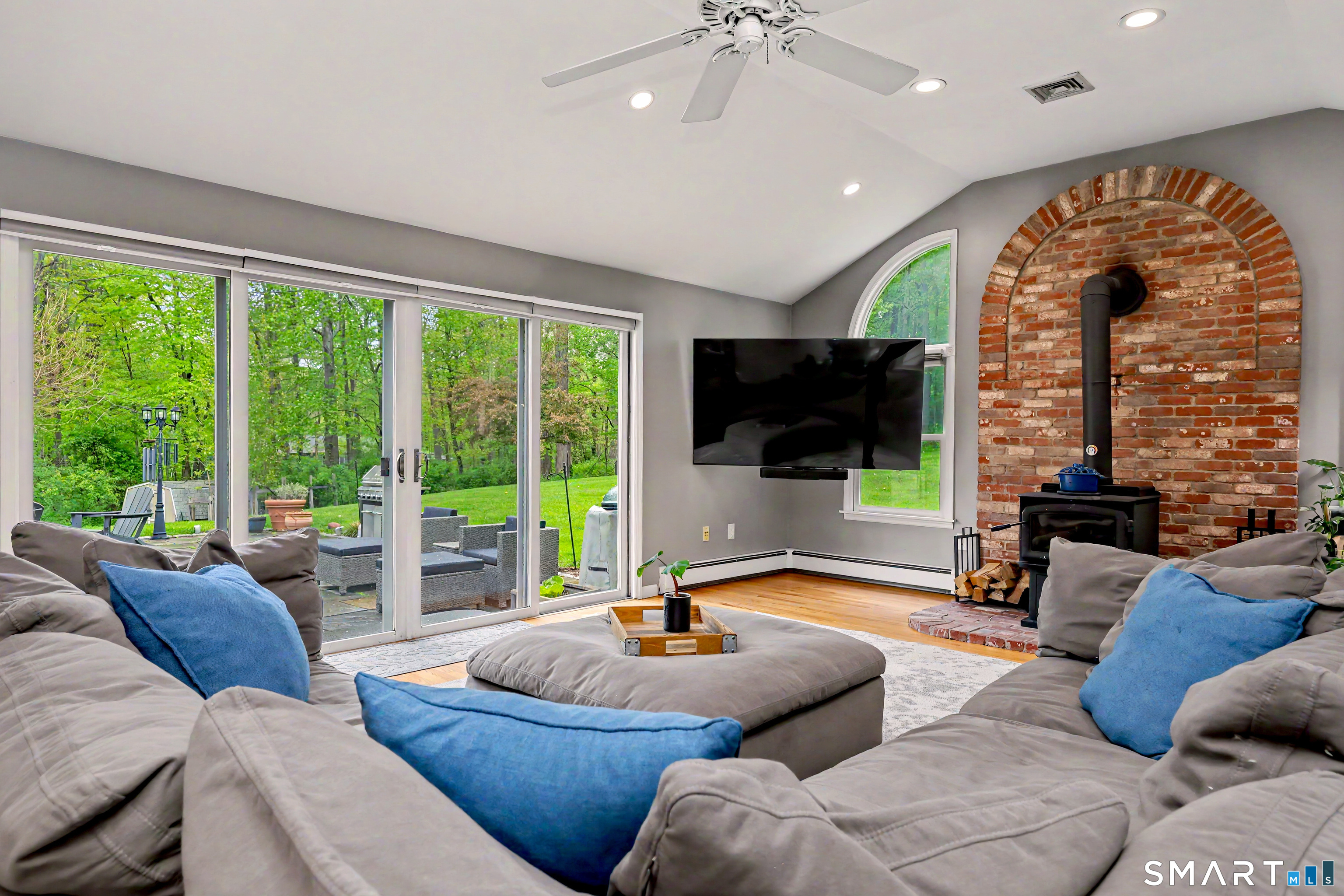 46 Todds Road Ridgefield, CT 06877 - Photo 14 of 35 Views out over the flagstone patio.