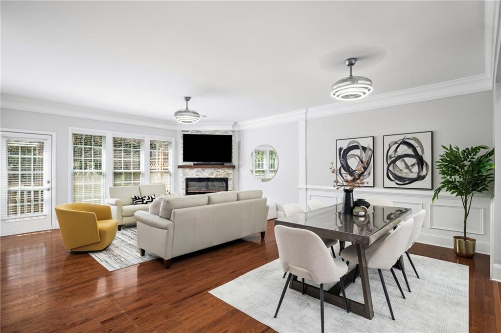 2872 Overlook Way Northeast Atlanta, GA 30324 - Photo 12 of 47 a living room with furniture and a flat screen tv