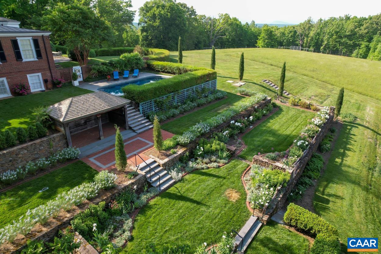 1790 Lambs Road Charlottesville, VA 22901 - Photo 33 of 53 an aerial view of a house with pool a yard and outdoor seating