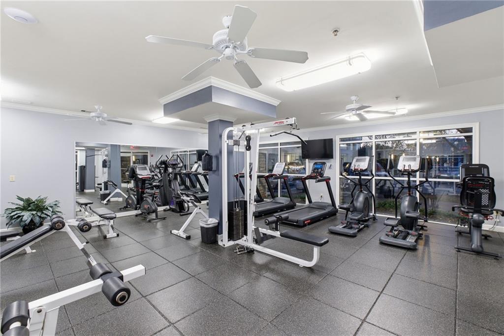 10 Perimeter Summit Boulevard, Unit 4439 Atlanta, GA 30319 - Photo 63 of 69 a view of a room with gym equipment