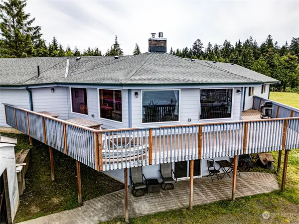 a view of a house with a deck