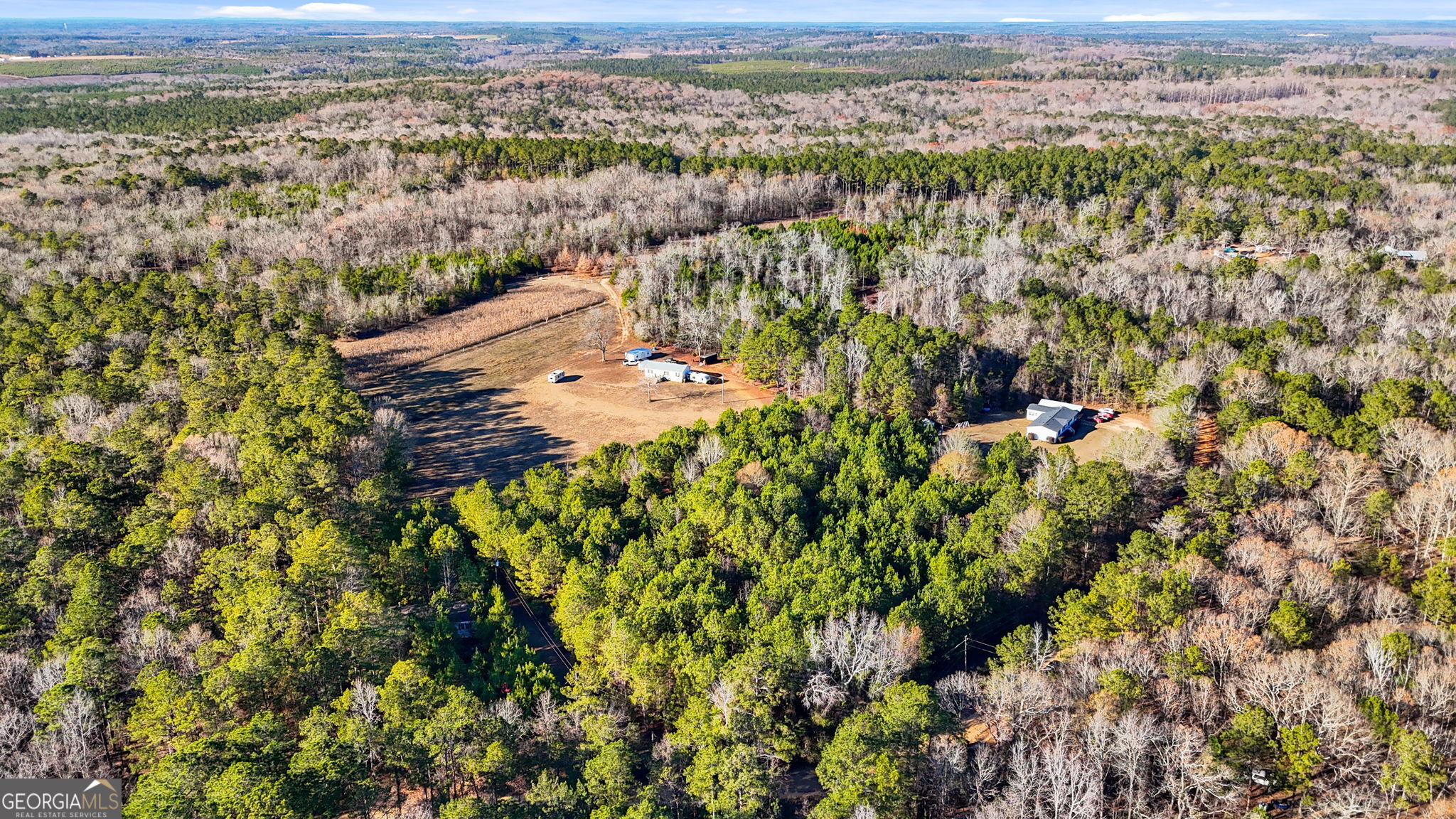 0 Giles Road Fort Valley, GA 31030 - Photo 2 of 8 an aerial view of residential houses with outdoor space