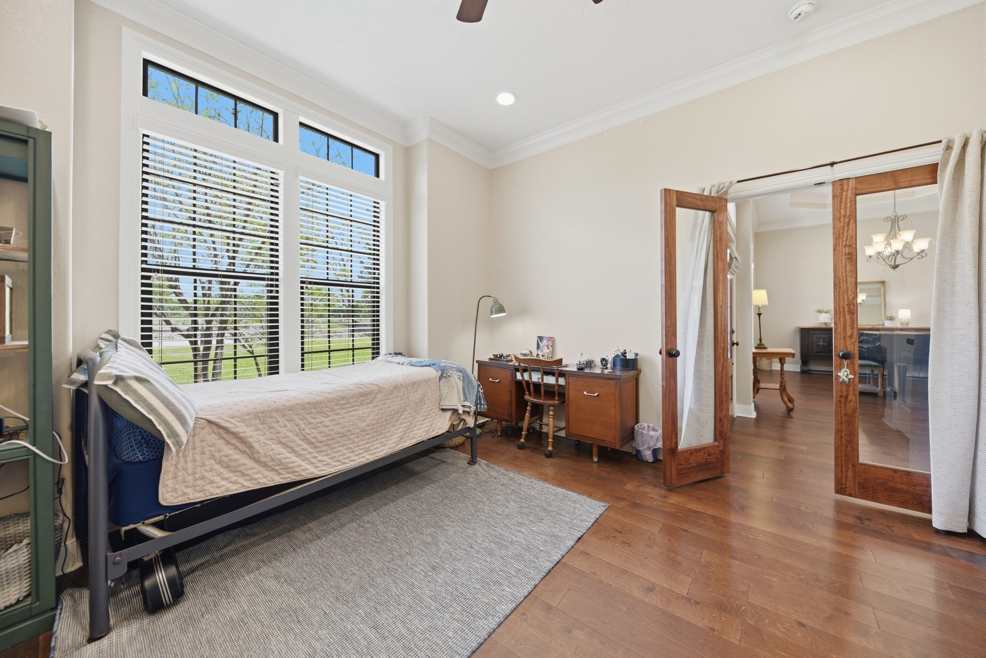 2245 Strangmeier Road Brenham, TX 77833 - Photo 32 of 40 Fourth Bedroom / Office with closet and French Doors to the entryway