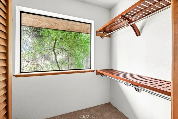 an empty room with window