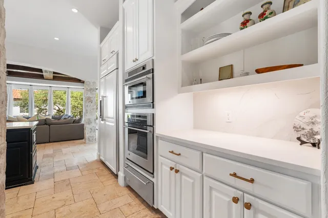 a view of a livingroom with wooden floor