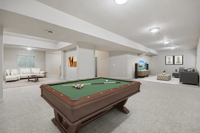 a view of a trees with a big yard