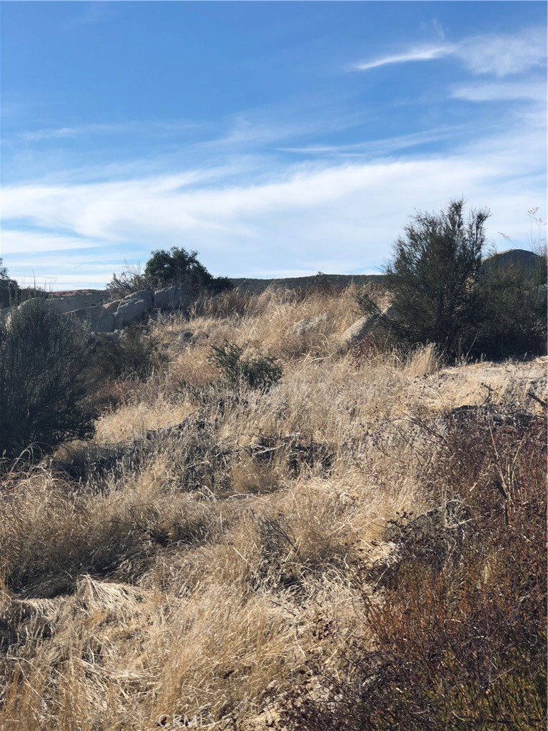 29 Rocky Knoll Road Hemet, CA 92544 - Photo 7 of 8 a view of a dry yard with wooden fence