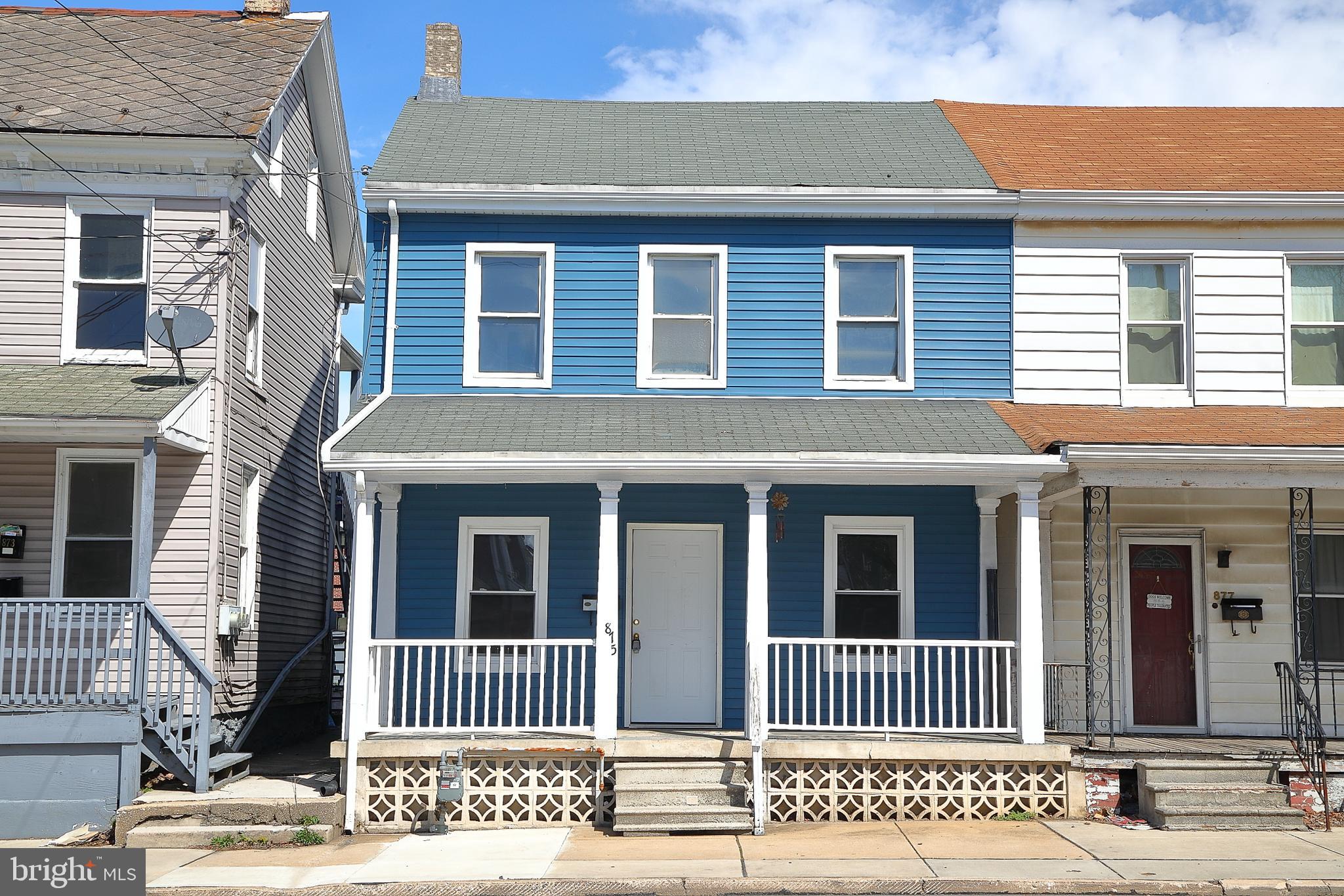 a front view of a house