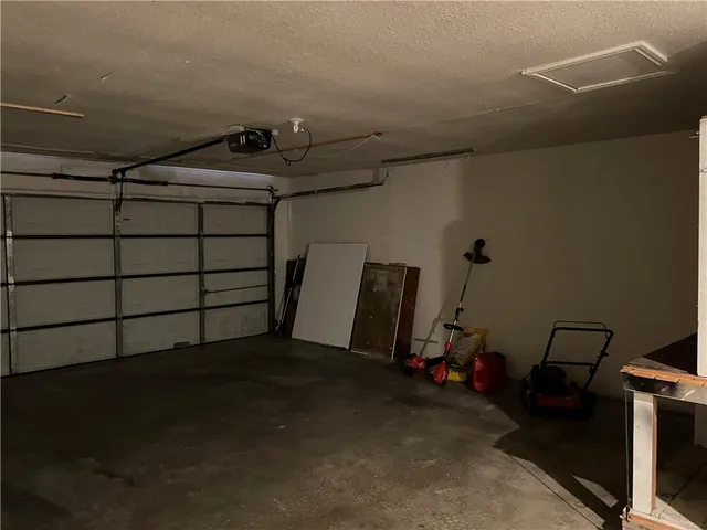 a view of a garage