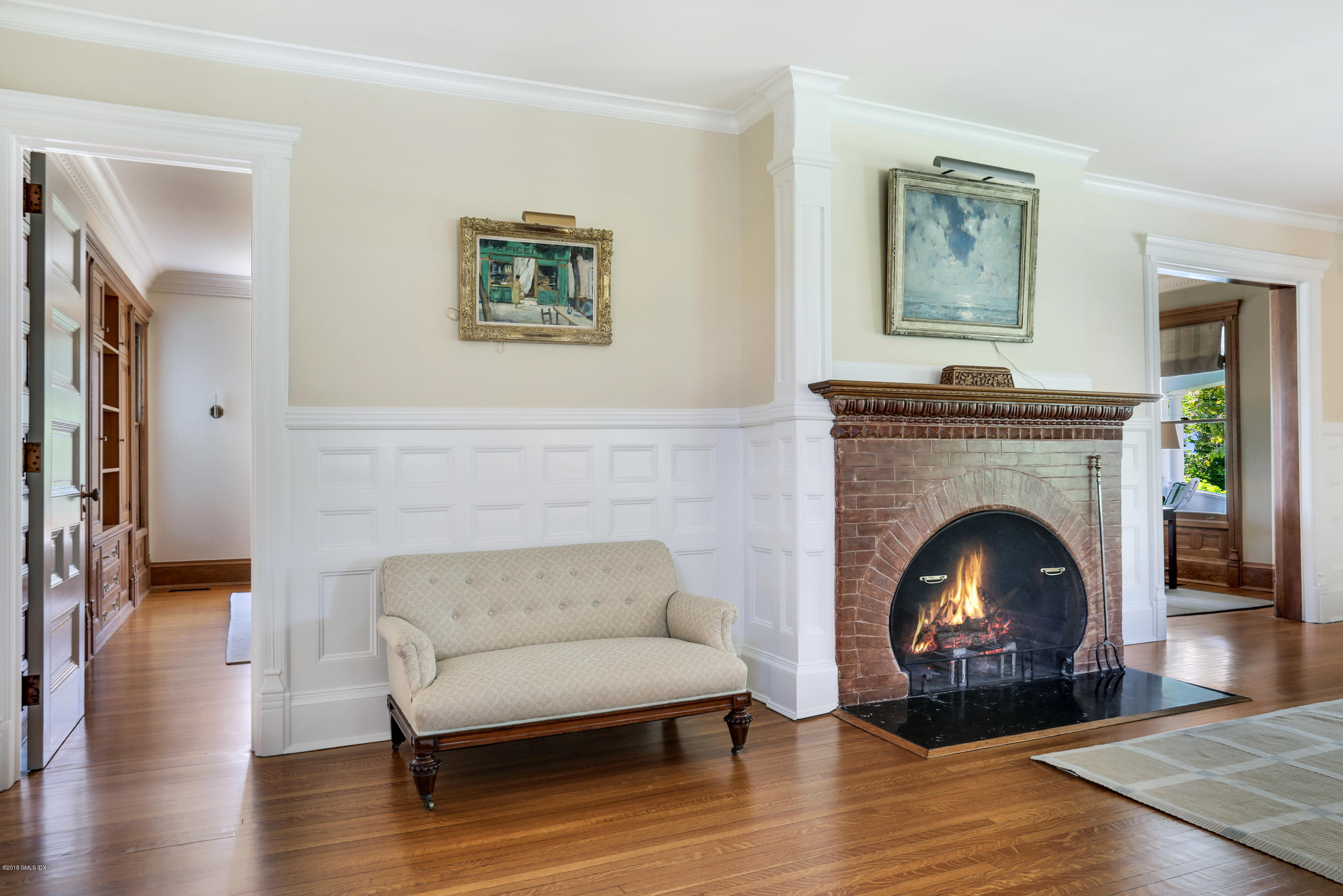 96 Club Road Riverside, CT 06878 - Photo 9 of 33 a living room with furniture and a fireplace