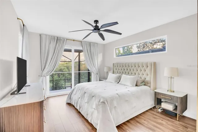 a hallway with a sink and a refrigerator