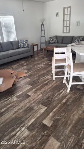 a living room with furniture and a couch