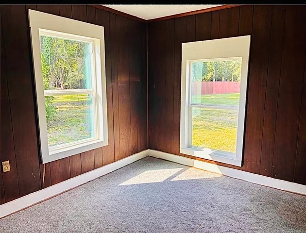 an empty room with a window