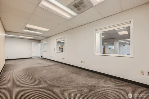 a view of a room with an empty space