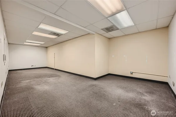 a view of room and garage