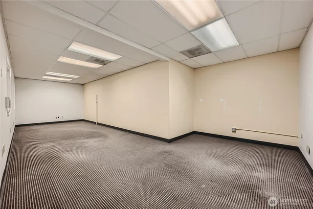 a view of room and garage