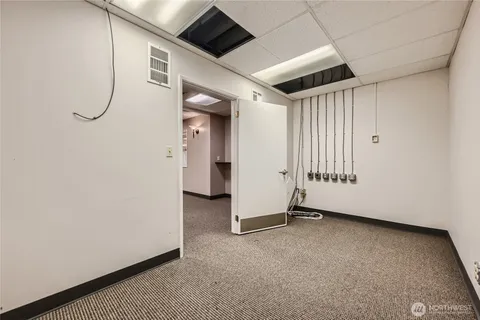 a view of a room with an entryway