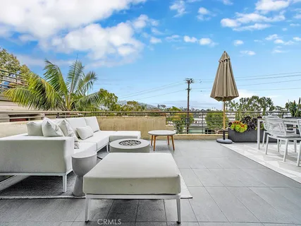 a view of outdoor space with seating