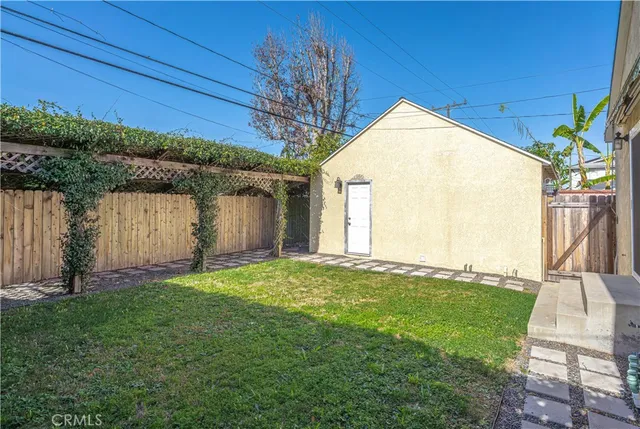 a backyard of a house