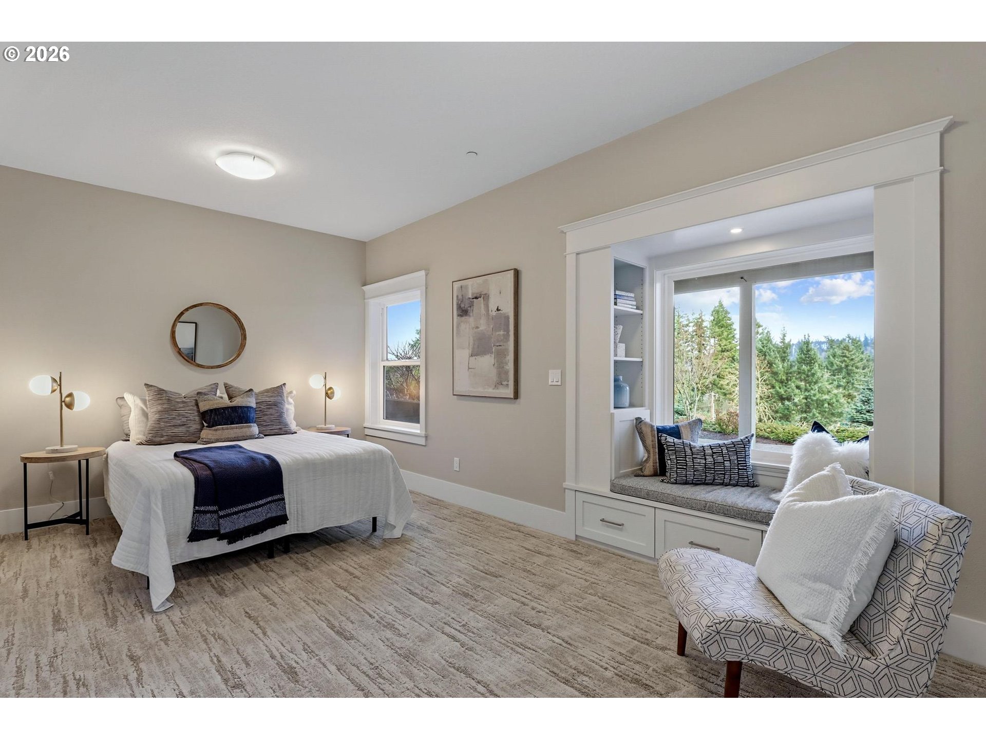 23875 Southwest Newland Road Wilsonville, OR 97070 - Photo 17 of 40 a living room with furniture and a large window