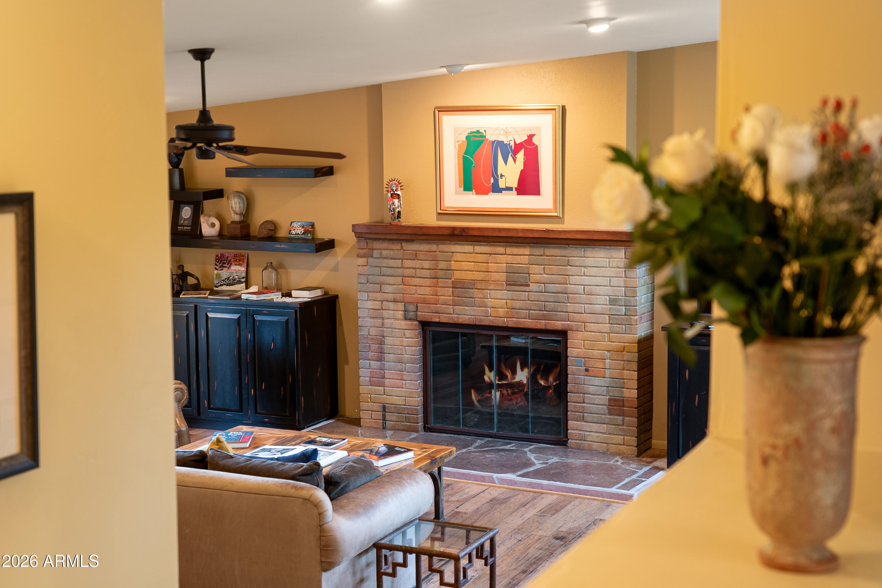 0 Brewer Road Sedona, AZ 86336 - Photo 34 of 67 Living room w fireplace - Main House