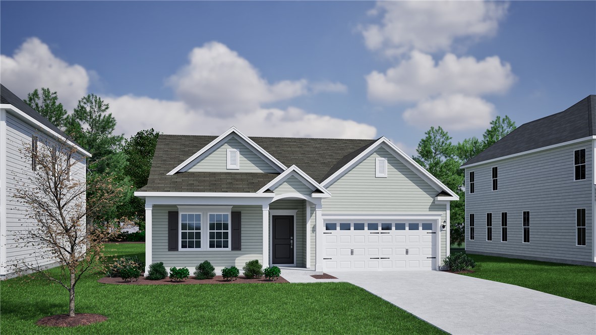 187 Limestone Circle, Unit LOT 181 Anderson, SC 29625 - Photo 1 of 5 A welcoming front exterior features a covered entryway, attached garage, and neatly manicured landscaping.