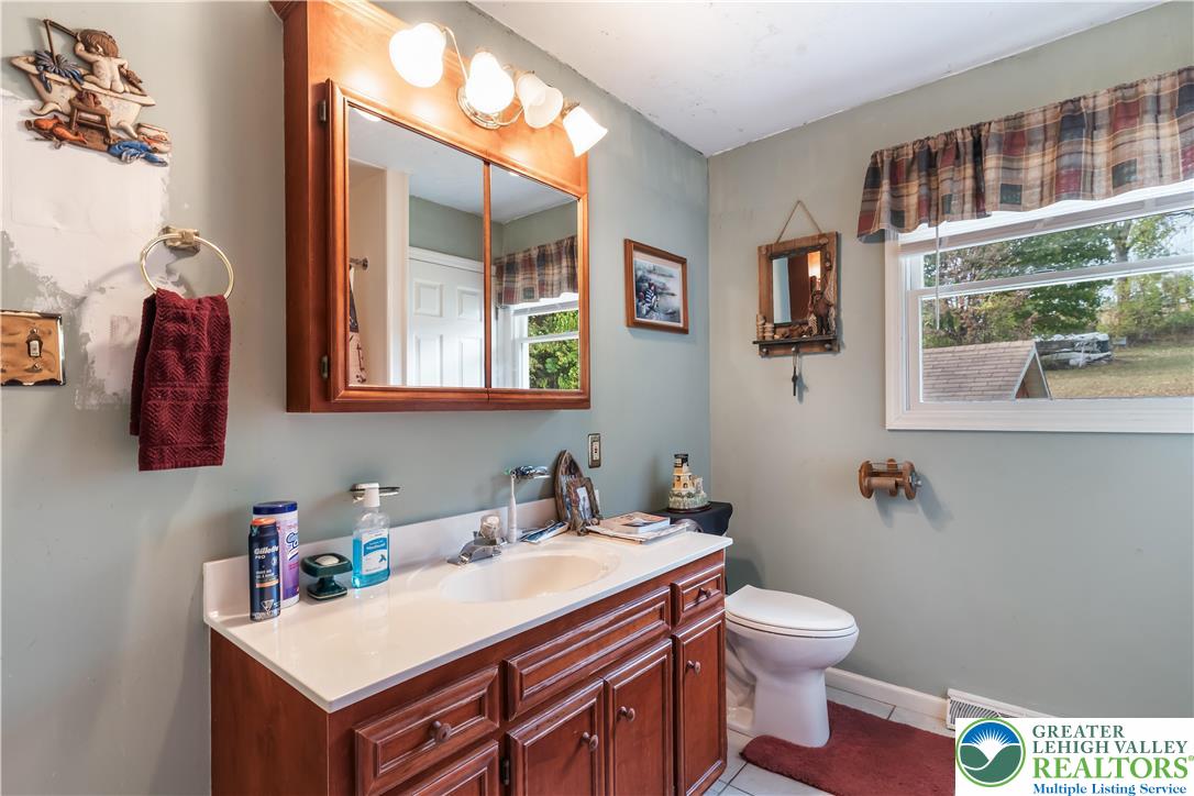 390 Long Lane Road Walnutport, PA 18088 - Photo 25 of 56 a bathroom with a sink toilet and a mirror