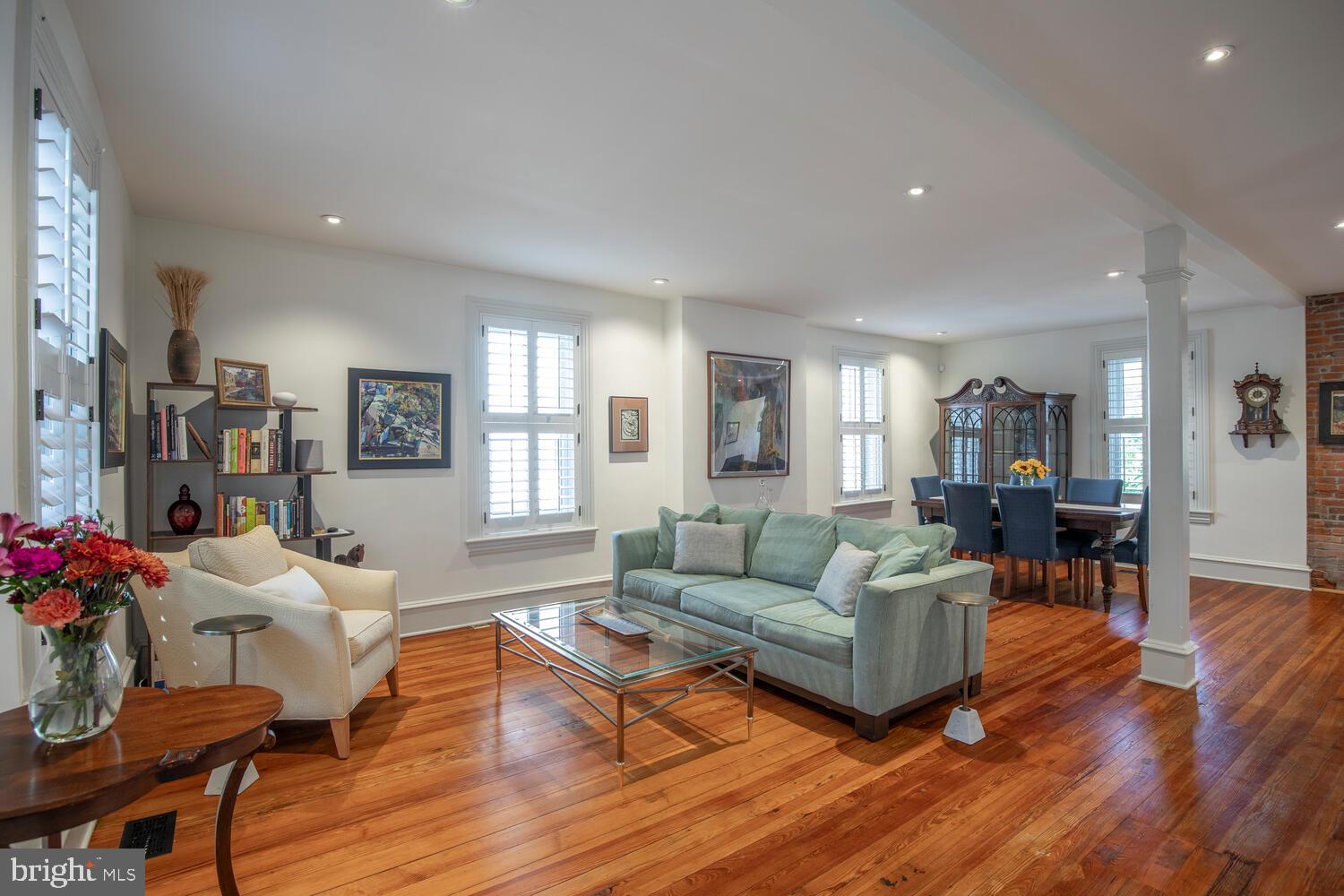 121 Cottage Street Doylestown, PA 18901 - Photo 4 of 46 a living room with fireplace furniture and wooden floor