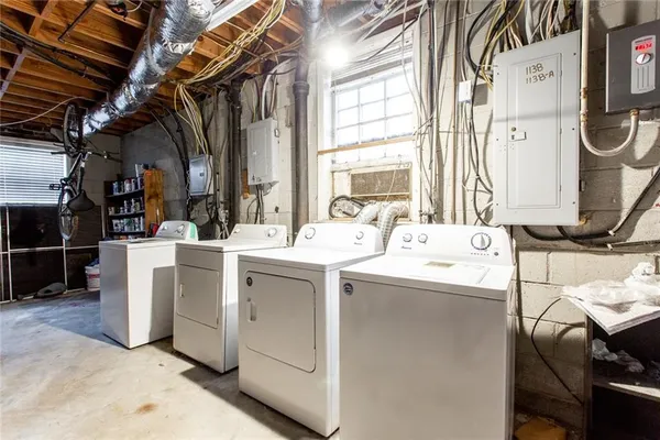 a room with storage and utility