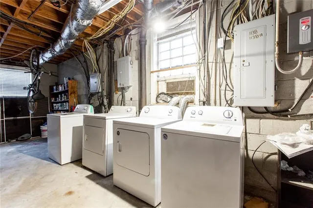 a room with storage and utility