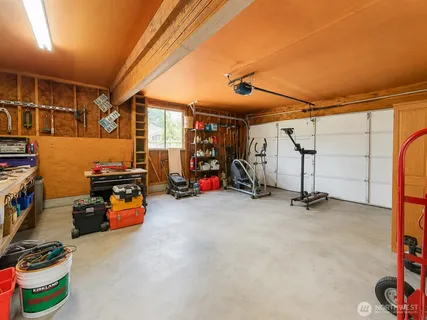 a kitchen with lots of counter top space