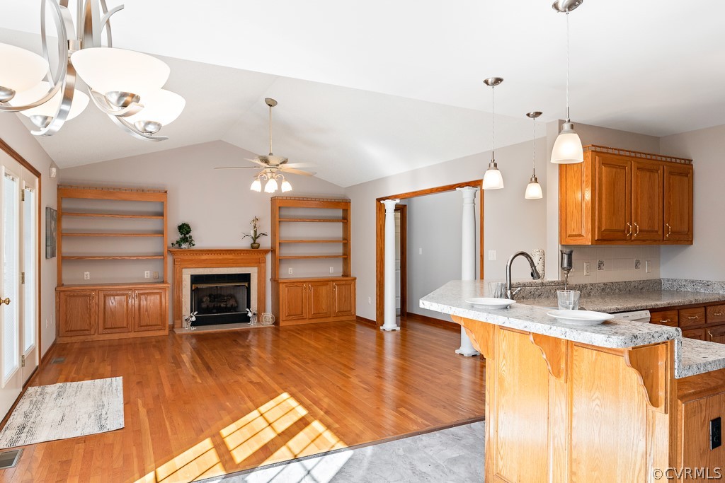19160 Halifax Road Carson, VA 23830 - Photo 11 of 30 a kitchen with kitchen island granite countertop a sink cabinets and stainless steel appliances