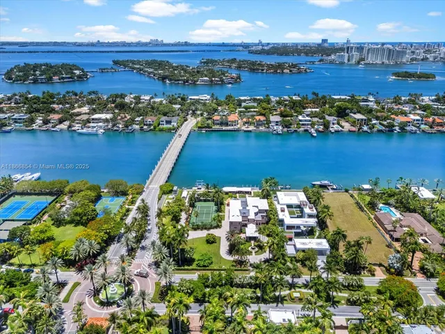 a view of a city and ocean view