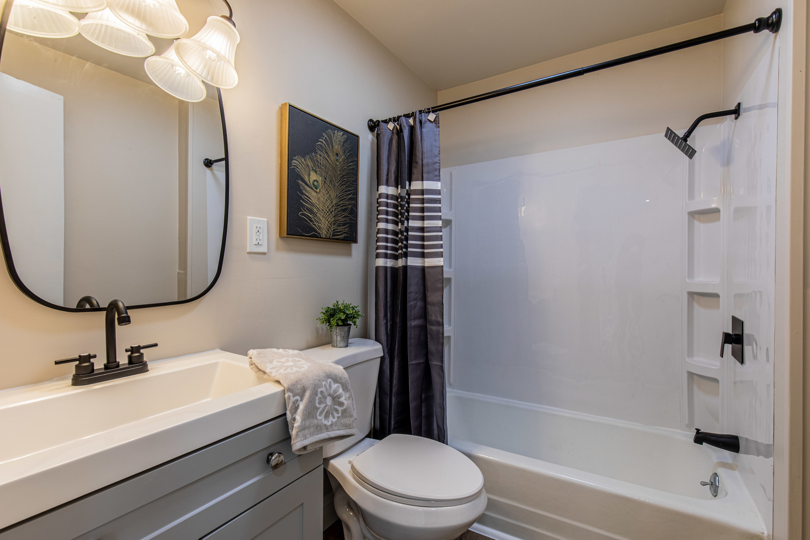 215 North Randolph Street Princeton, IL 61356 - Photo 12 of 24 a bathroom with a sink toilet and shower