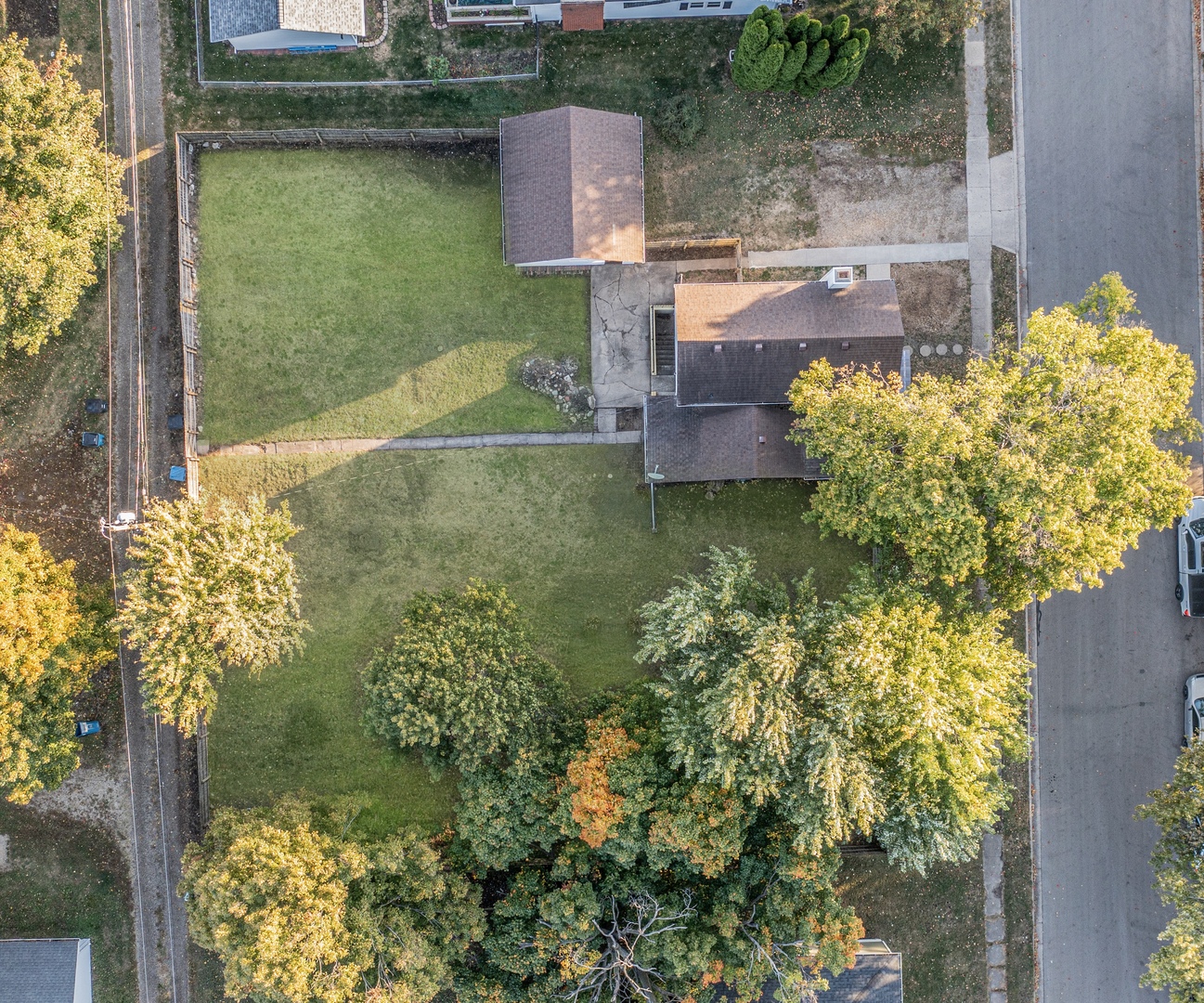 215 North Randolph Street Princeton, IL 61356 - Photo 22 of 24 a aerial view of a house with a yard
