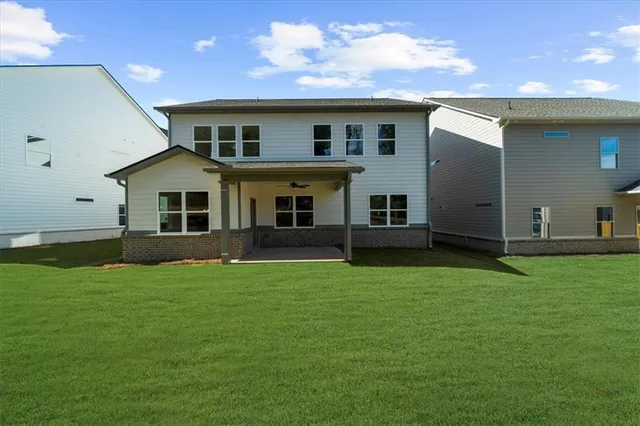 a house view with a garden space