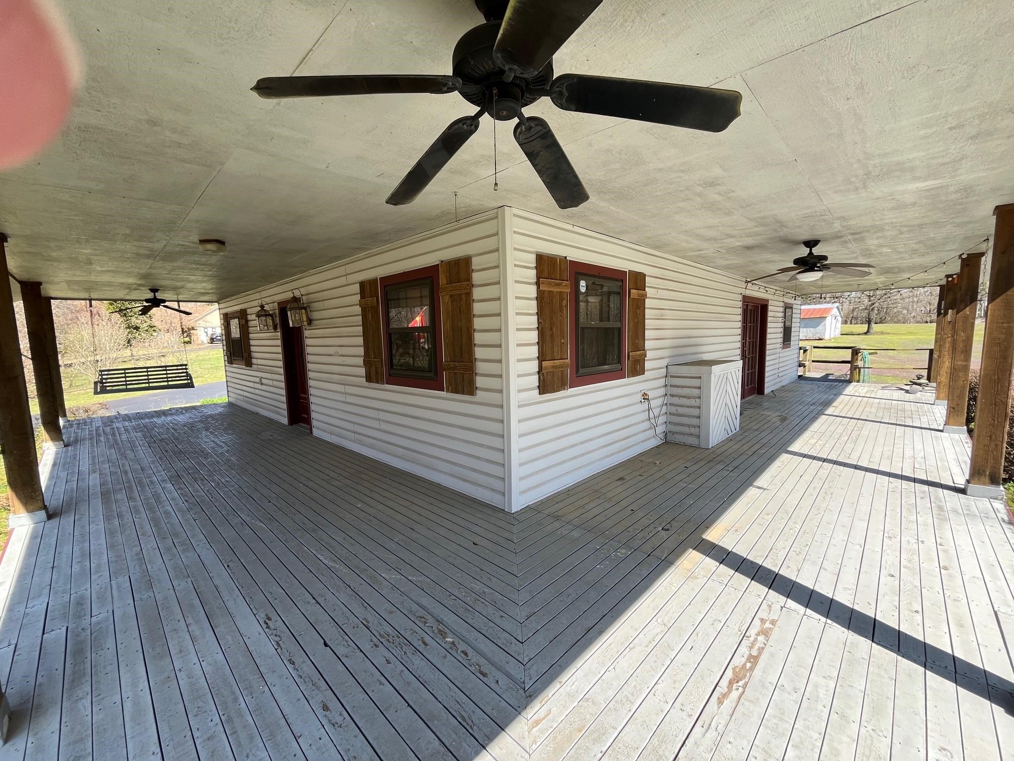 4161 Lucy Road Millington, TN 38053 - Photo 3 of 24 Wooden deck with a ceiling fan