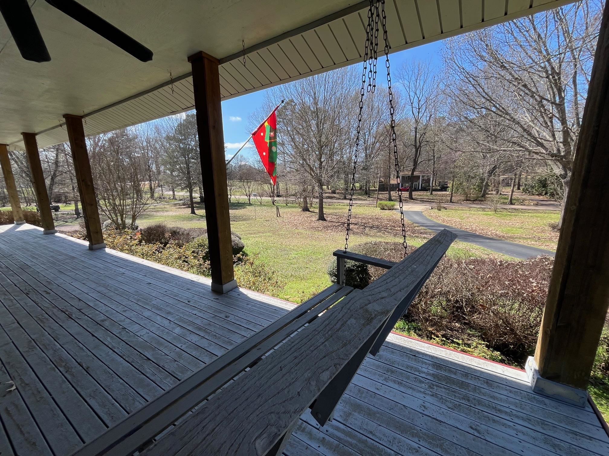 4161 Lucy Road Millington, TN 38053 - Photo 4 of 24 Wooden porch with ceiling fan and a yard