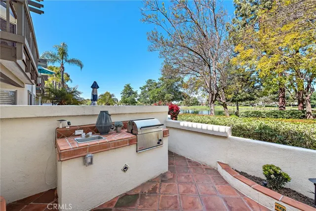 a view of backyard with green space