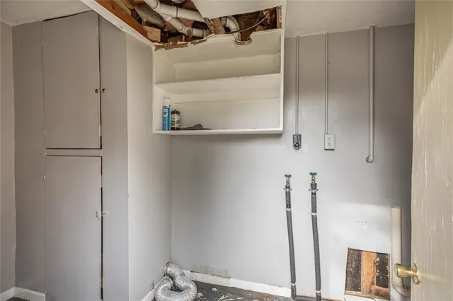 a view of wooden door