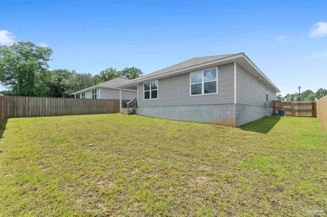 a backyard of a house