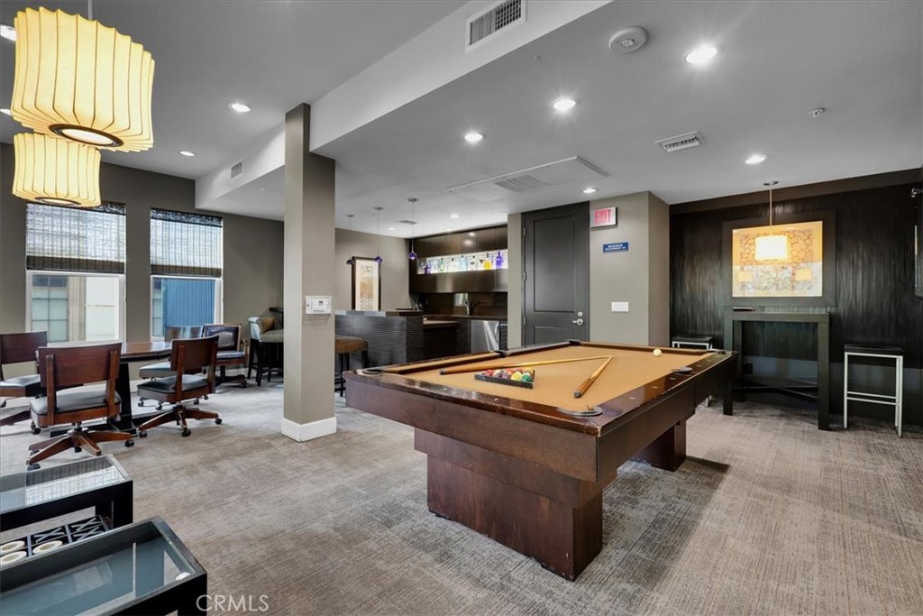 300 East 4th Street, Unit 214 Long Beach, CA 90802 - Photo 71 of 75 Sports Room w/ Bar, Lounge, Pool Table, TV's and Poker Table