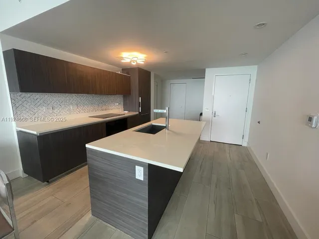 a hall with wooden floor