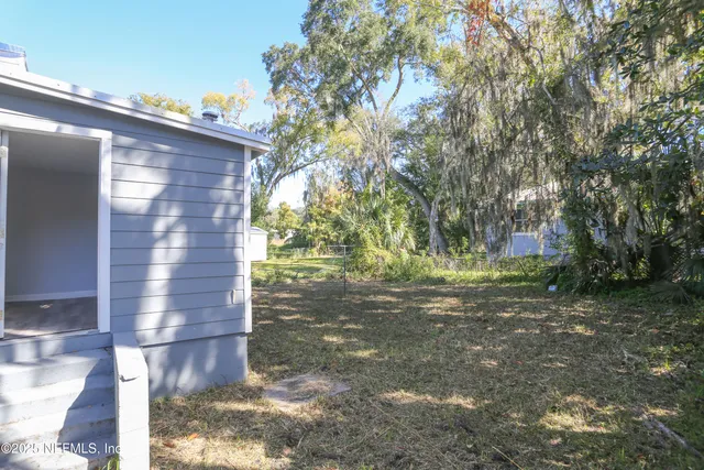 a backyard of a house