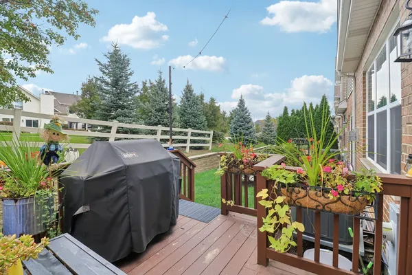 a view of a terrace with sitting area
